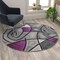 Flash Furniture Purple 5' x 5' Round Abstract Design Area Rug ACD-RGTRZ860-55-PU-GG - alternate 1